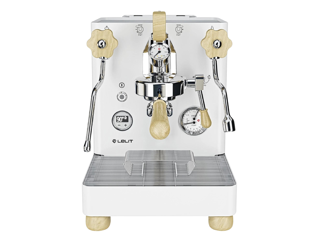 lelit bianca v3 espresso machine white front facing