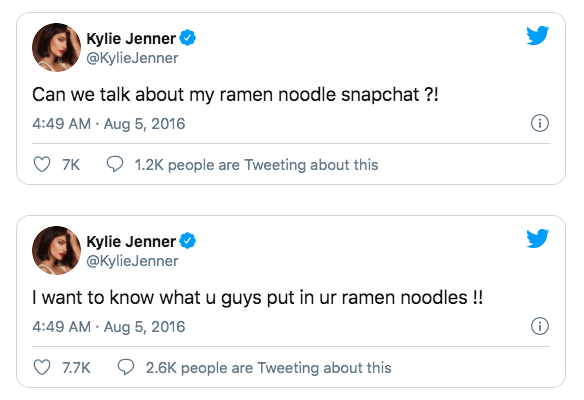 Kylie Jenner's Instant Ramen