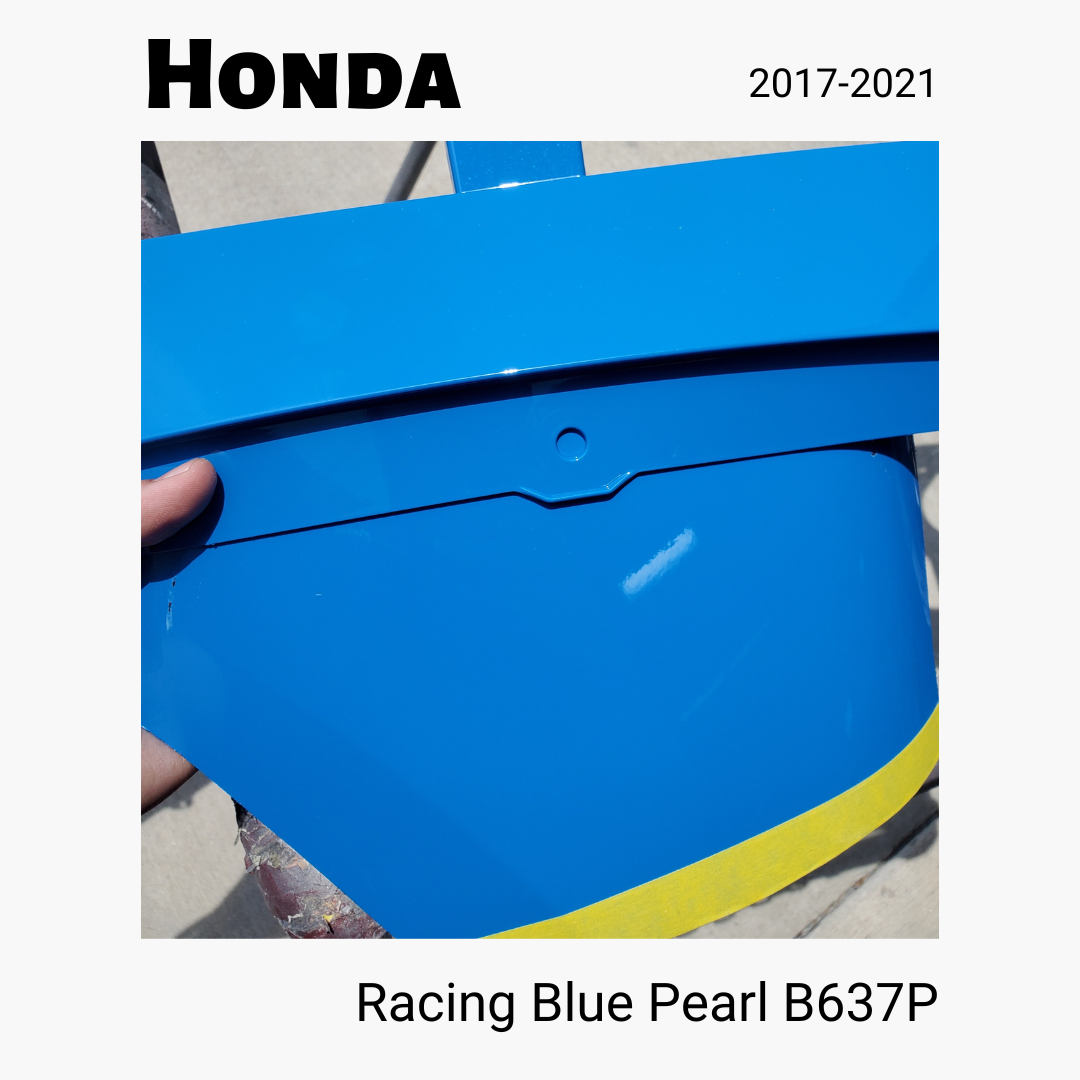 2017-2021 Honda Civic Racing Blue Pearl B637P - ReveMoto Custom Paint Match