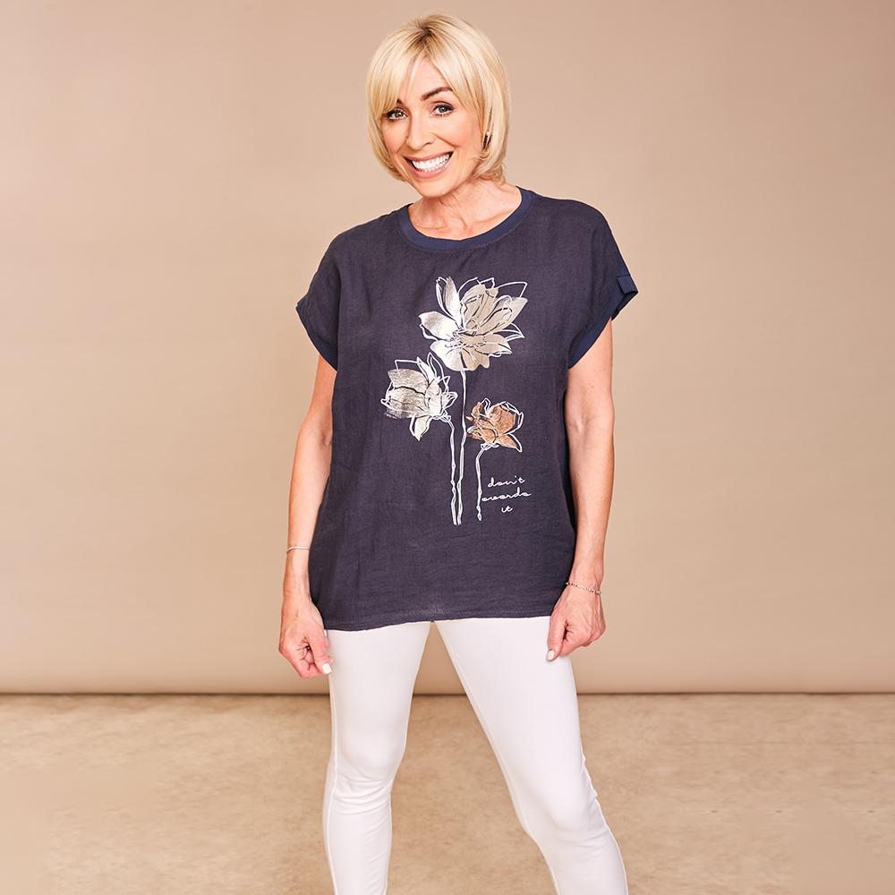 Poppy Top (Navy)