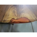 copper epoxy in live edge walnut wood