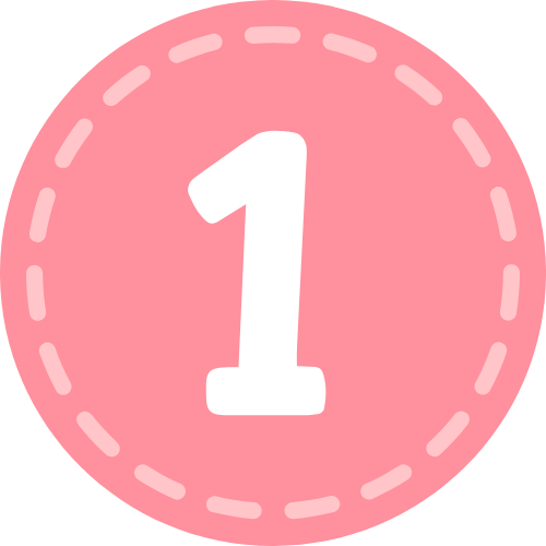 #1 in pink circle