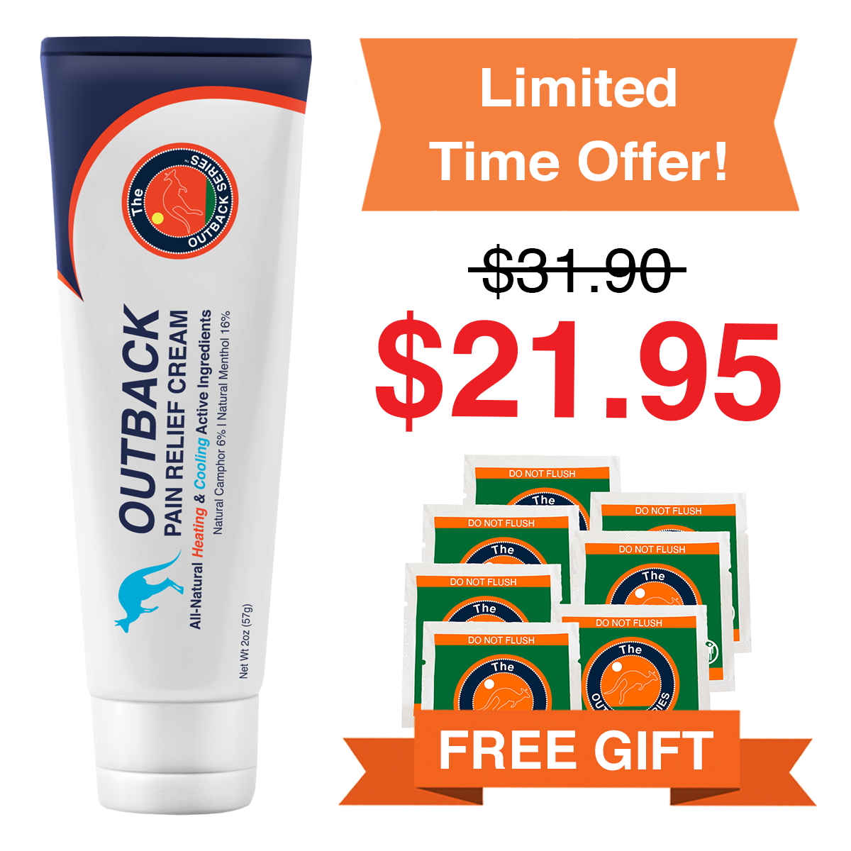 Outback Pain Relief Cream Get a Free 7 Day Pack