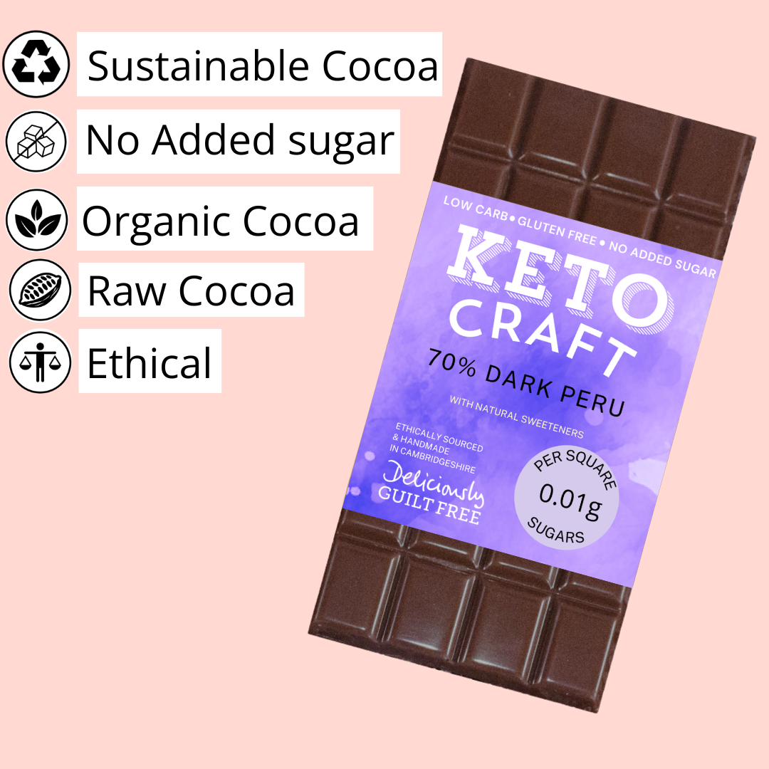 Keto 70% Dark Chocolate 100g bar