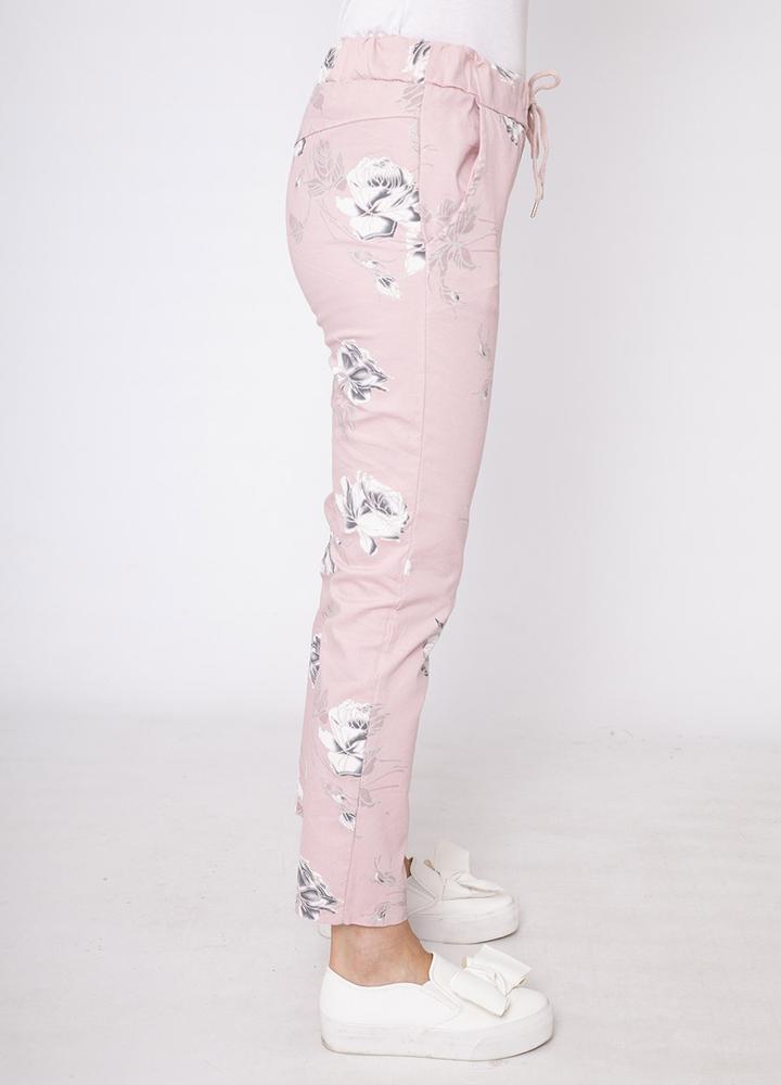 Rose Crinkle Cotton Trouser