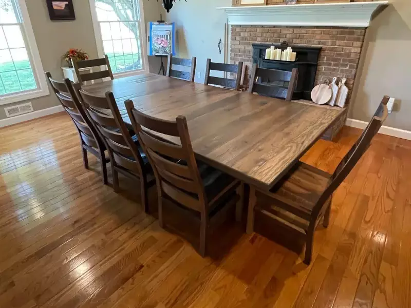 Square Thornton Reclaimed Wood Table with Breadboard Ends