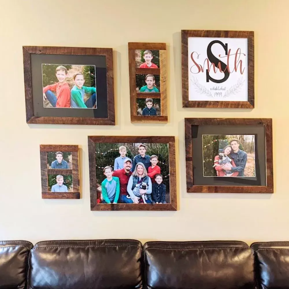 Collage Rustic Wall Decor, Picture Frames