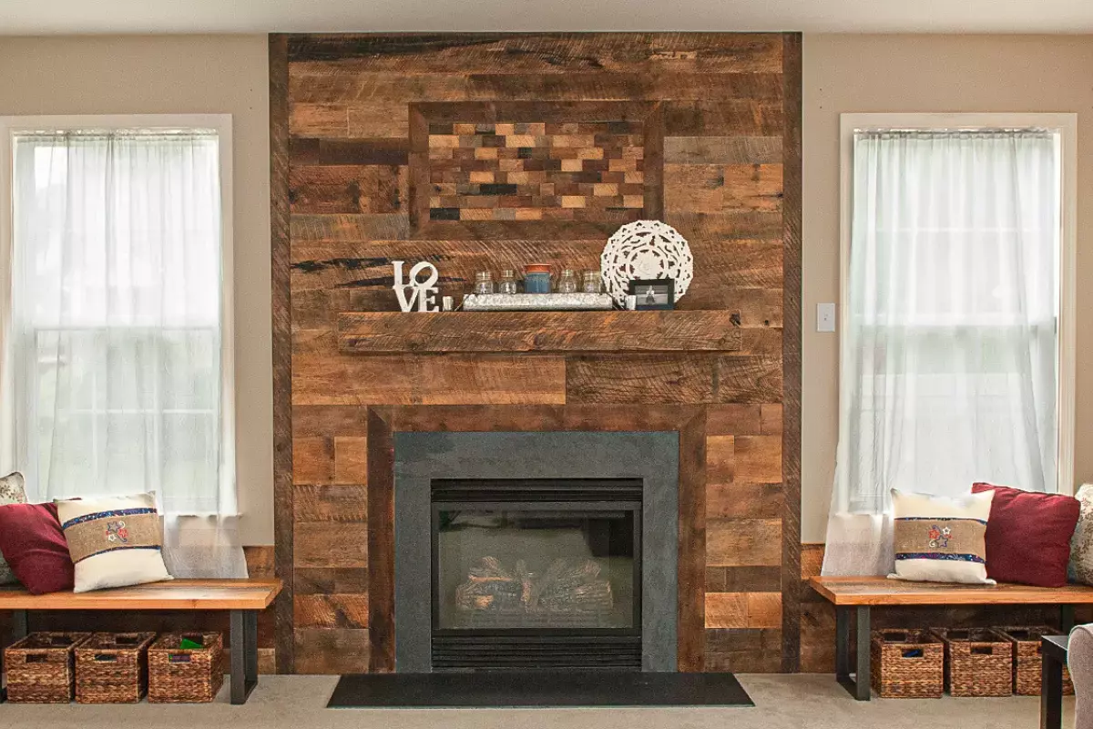 Chunky Wood Rustic Mantel Ideas