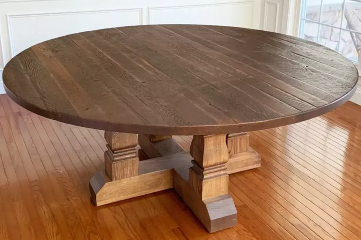 Custom Round Barnwood Table