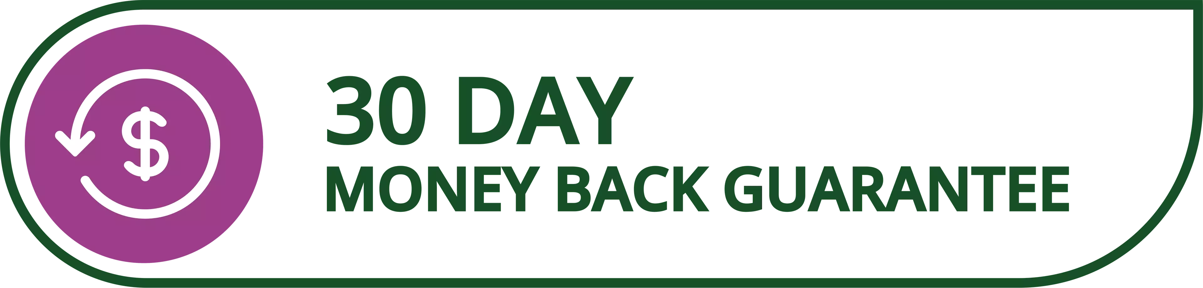 30 day money back guarantee