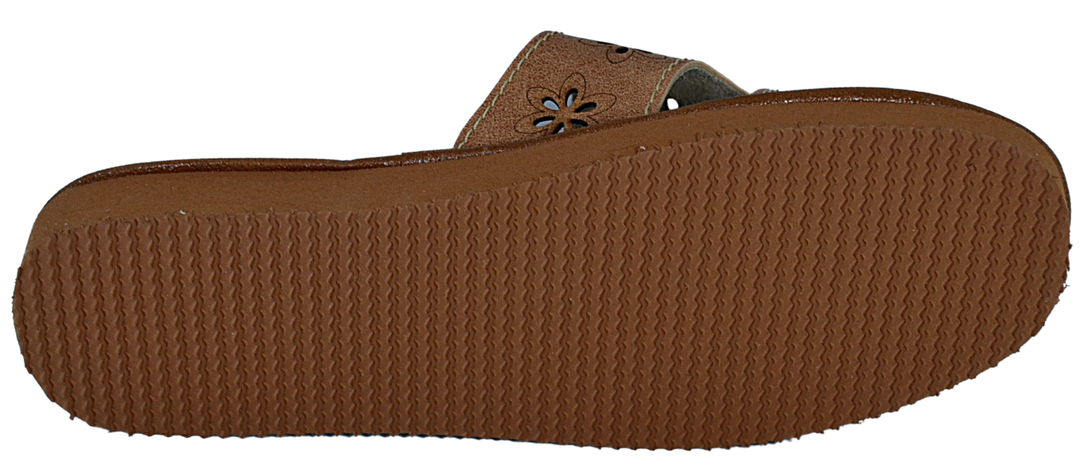 Agata - Women leather slides - Reindeer Leather
