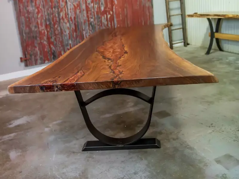 rustic live edge dining table