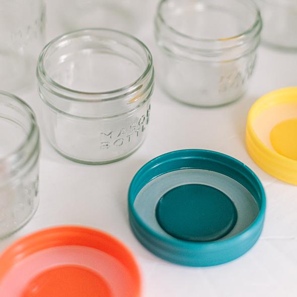 Plastic Mason Jar Storage Lids, SinglePiece Mason Bottle