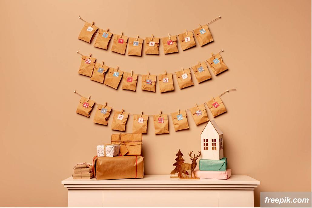 kalender adven, ide dekorasi natal