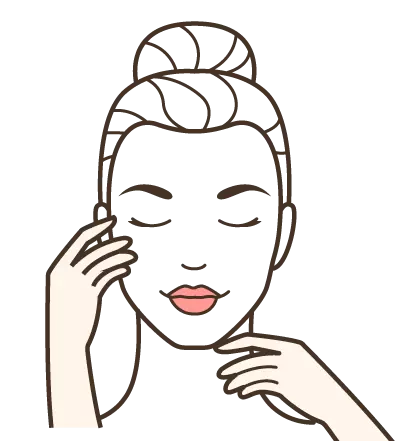 Dab gently on the face and cover your entire face, neck and décolleté. - Mobile