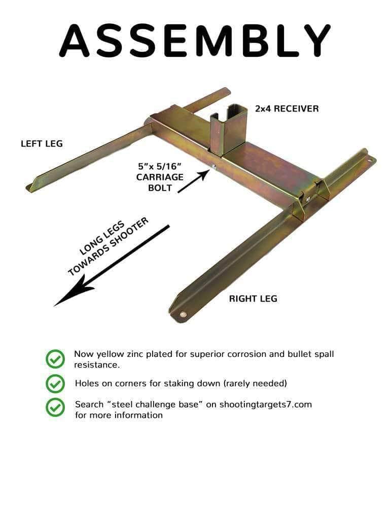2x4 target stand base assembly