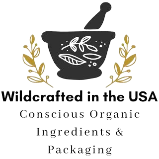 Wildcrafted in the USA with Conscious Organic Ingredients and Packaging Trust Symbol