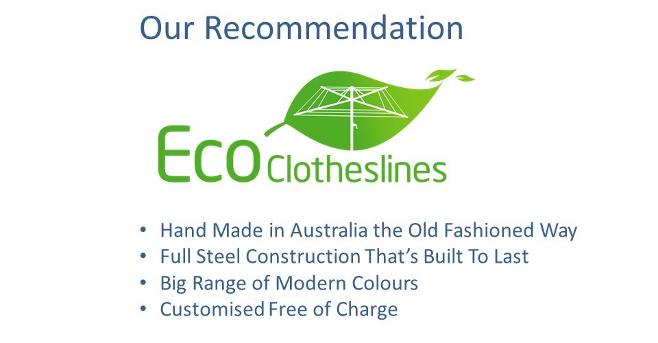 eco clotheslines are the recommended clothesline for 2.4m wall size