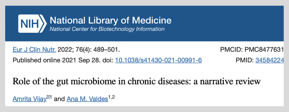 Image of NIH Study of the role in gut microbiome in chronic disease