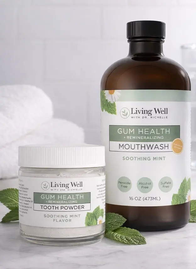 Gum Health Tooth Powder and Mouthwash Bundle Lifestyle