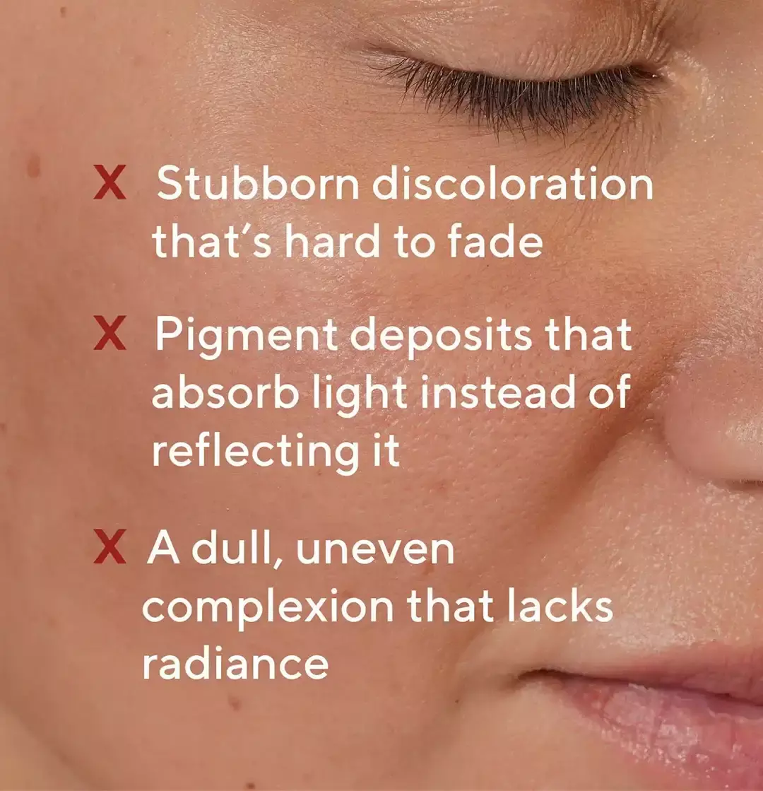face close with the skin reaction effects