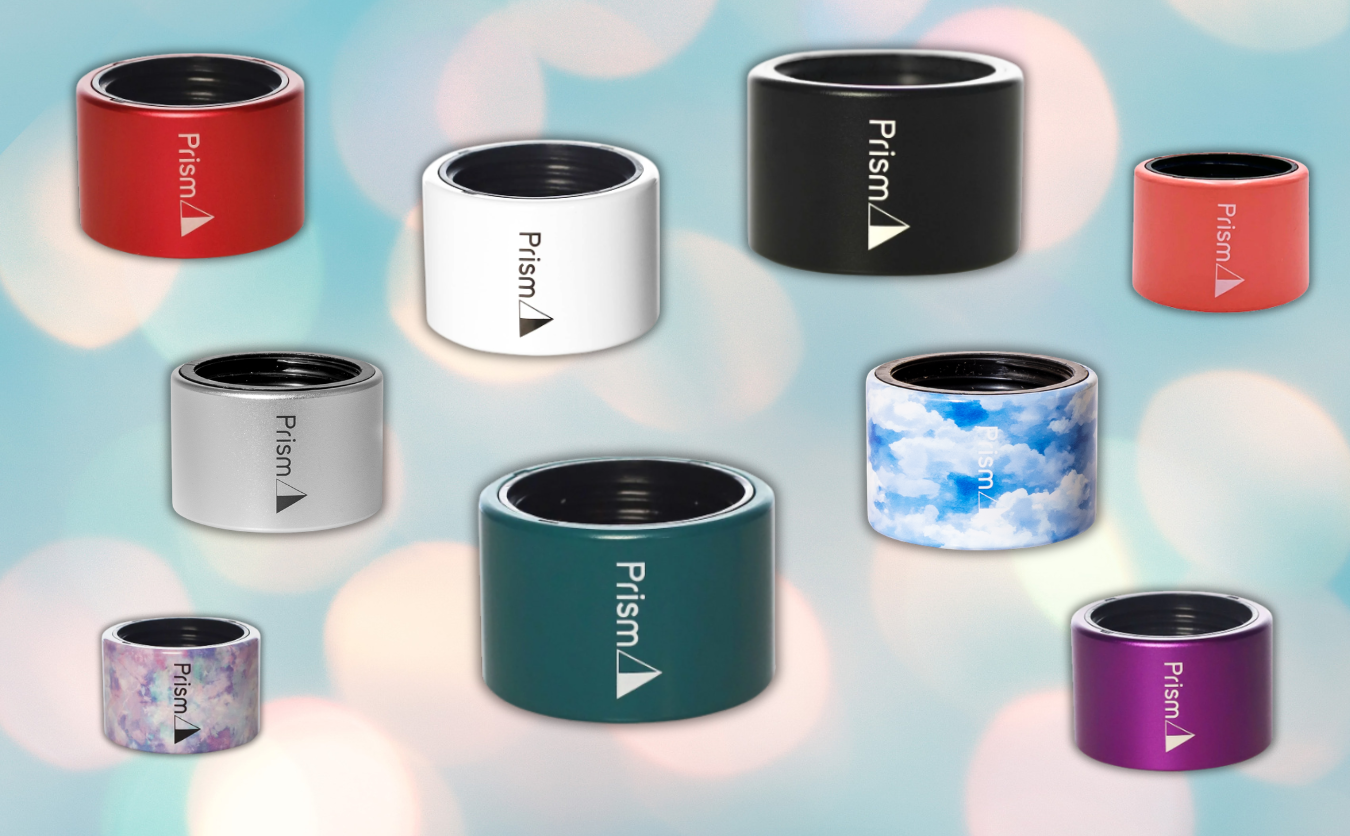 an image of nine Prism halo connectors floating on an abstract background