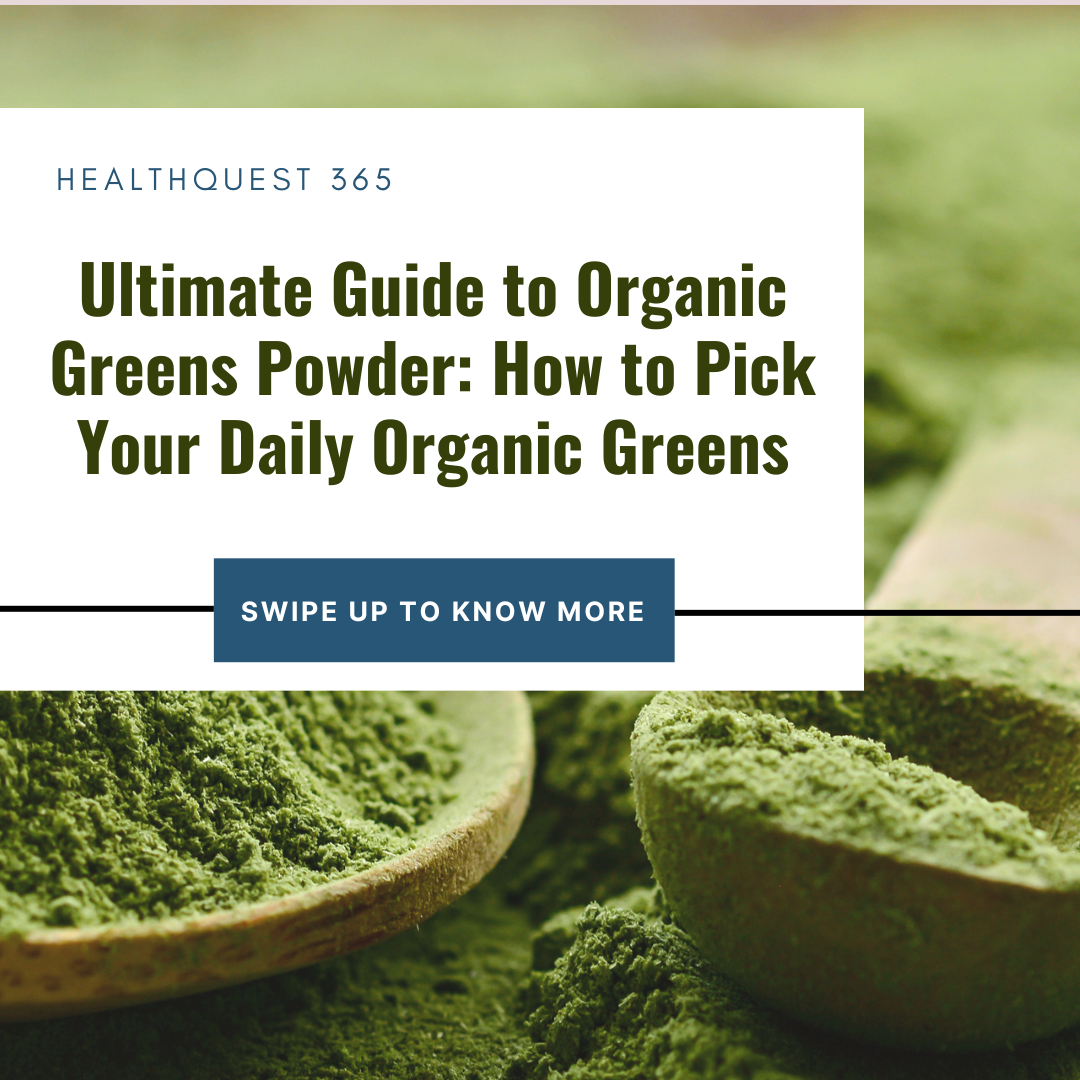 HealthQuest365's Organic Greens Superfoods - 365 daily detox vegetable powder