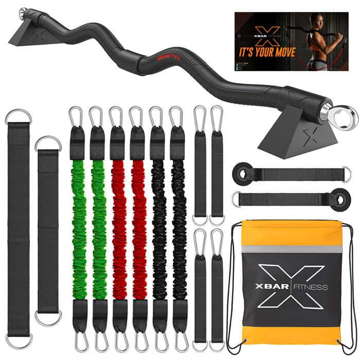 XBAR kit with resistance home gym resistance system 2.0 bands