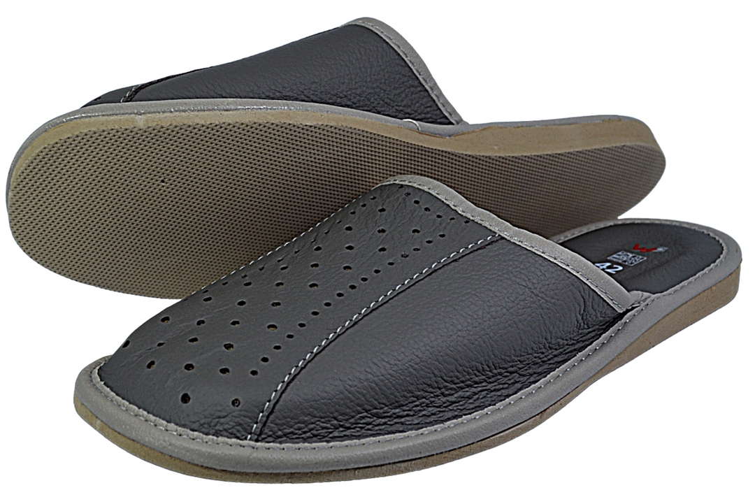 Adonis - Mens handmade leather slippers - Reindeer Leather