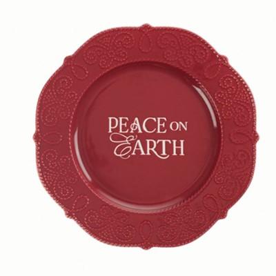 red plate: Peace on Earth