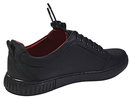 Polbut - Mens black leather sneakers - Reindeer Leather