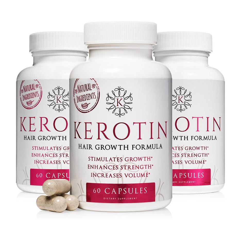 Kerotin Hair Growth Formula Vitamins and Natural Extracts for Hair G
