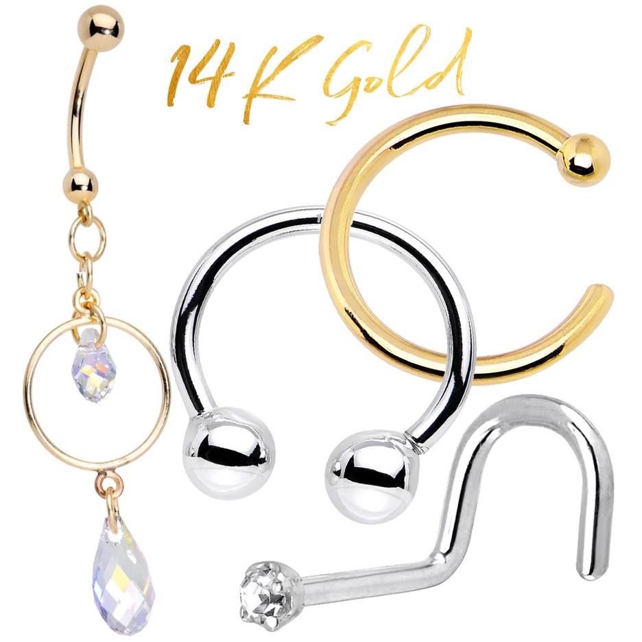 14k gold body jewelry