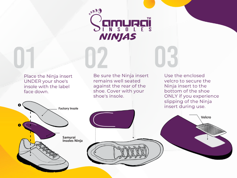 samurai insoles ninjas illustration for insert