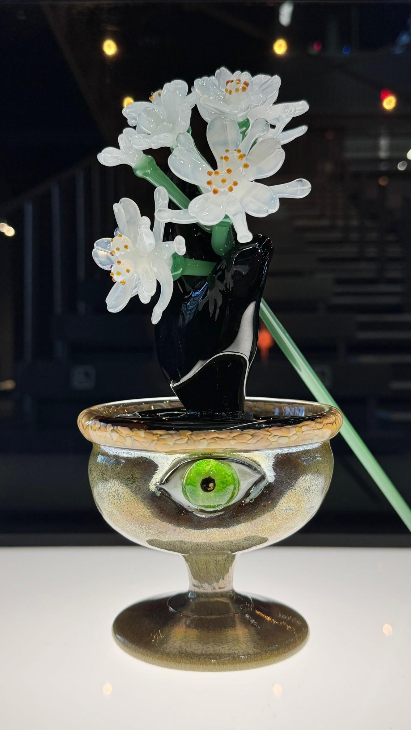 Hemlock Perfume Flacon created at the Corning Museum of Glass by Catherine Ayers and Helen Tegeler