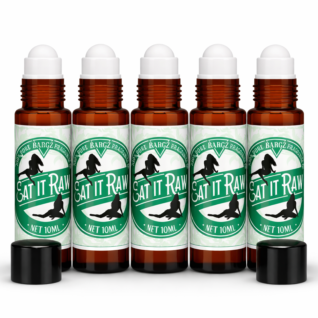 Bargz Eat It Raw Fragrance Perfume Oil, Mature Fruity Scent with Sweet Awakening Effect - Roll on Bottle