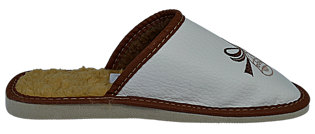 Mila - Women house leather mules - Reindeer Leather