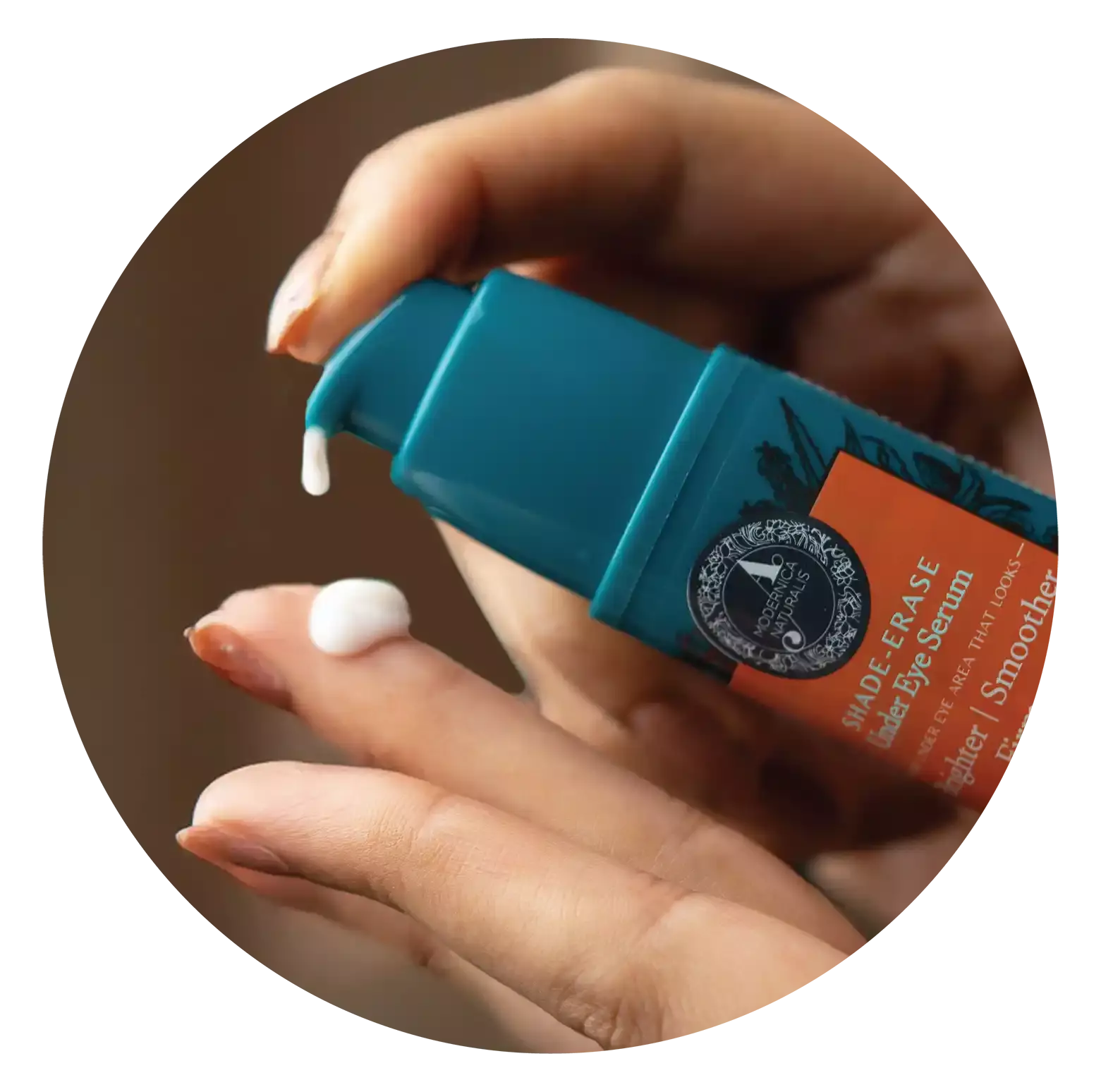 taking serum in hands