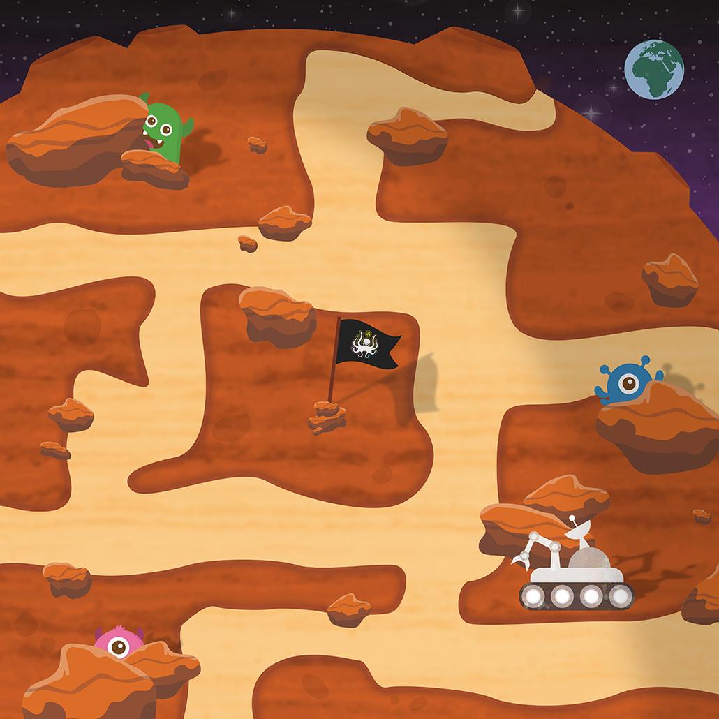 Mars Road Playmat For Kids