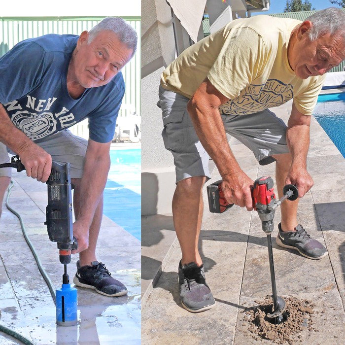 Mike Down figured out a smart way to install pool fences through paving using the Power Planter