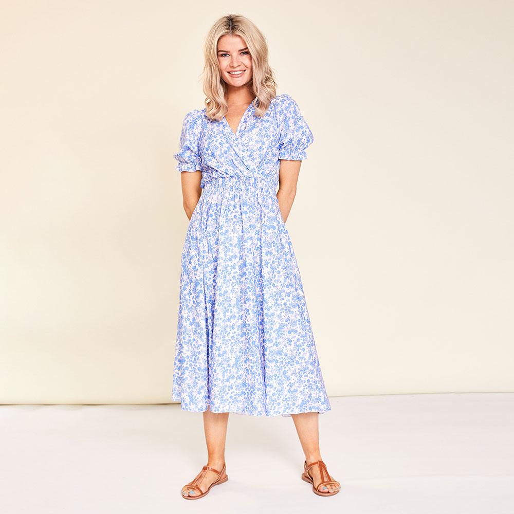 Sasha Dress (Blue Floral)