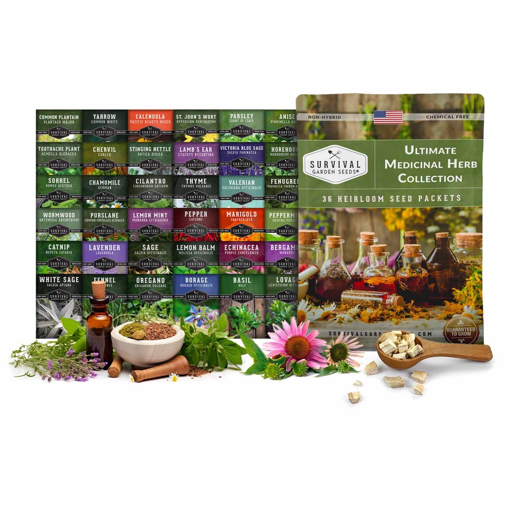 Ultimate Medicinal Herb Seed Collection - 36 Medicinal Herbs
