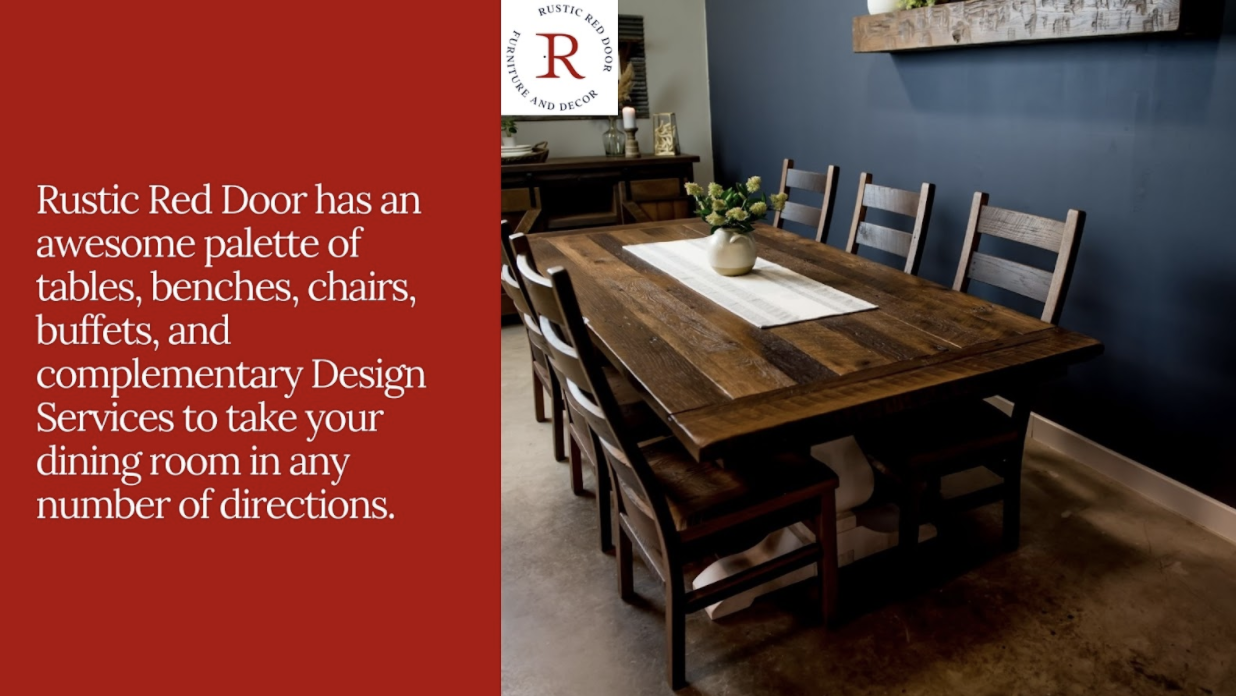 reclaimed wood dining table and chairs