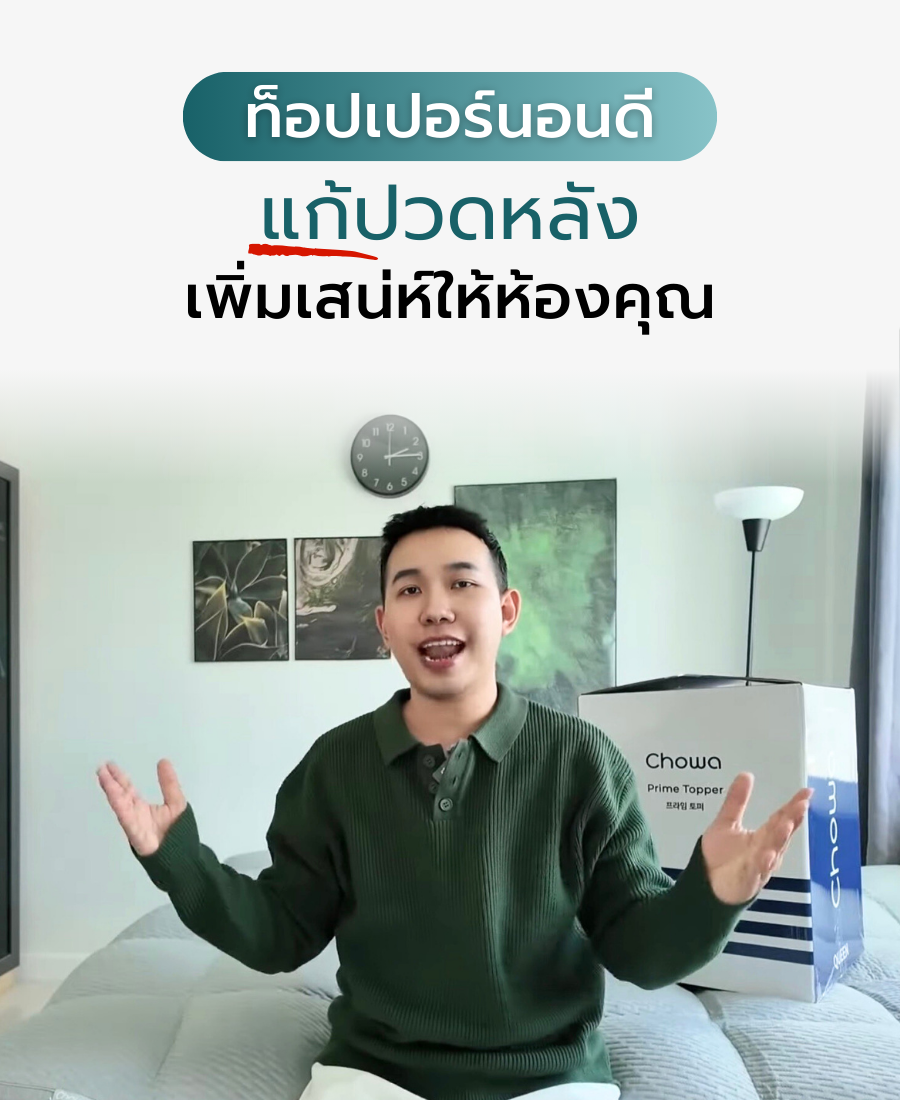 ท็อปเปอร์นอนดี แก้ปวดหลัง เพิ่มเสน่ห์ให้ห้องคุณ