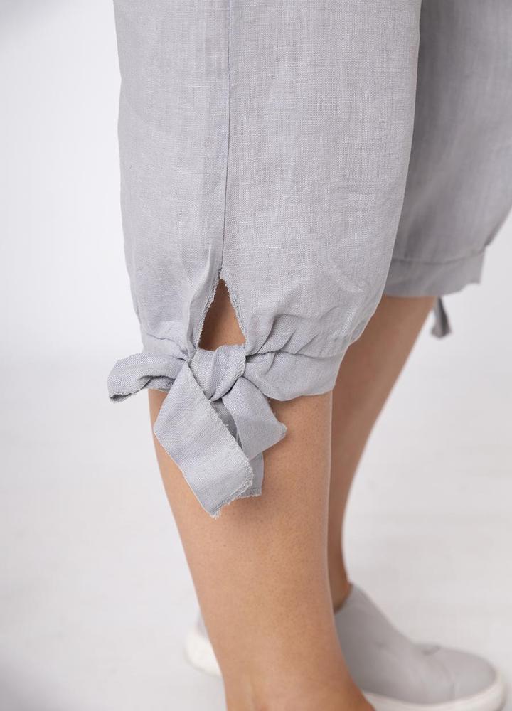 Ankle Tie Linen Trouser