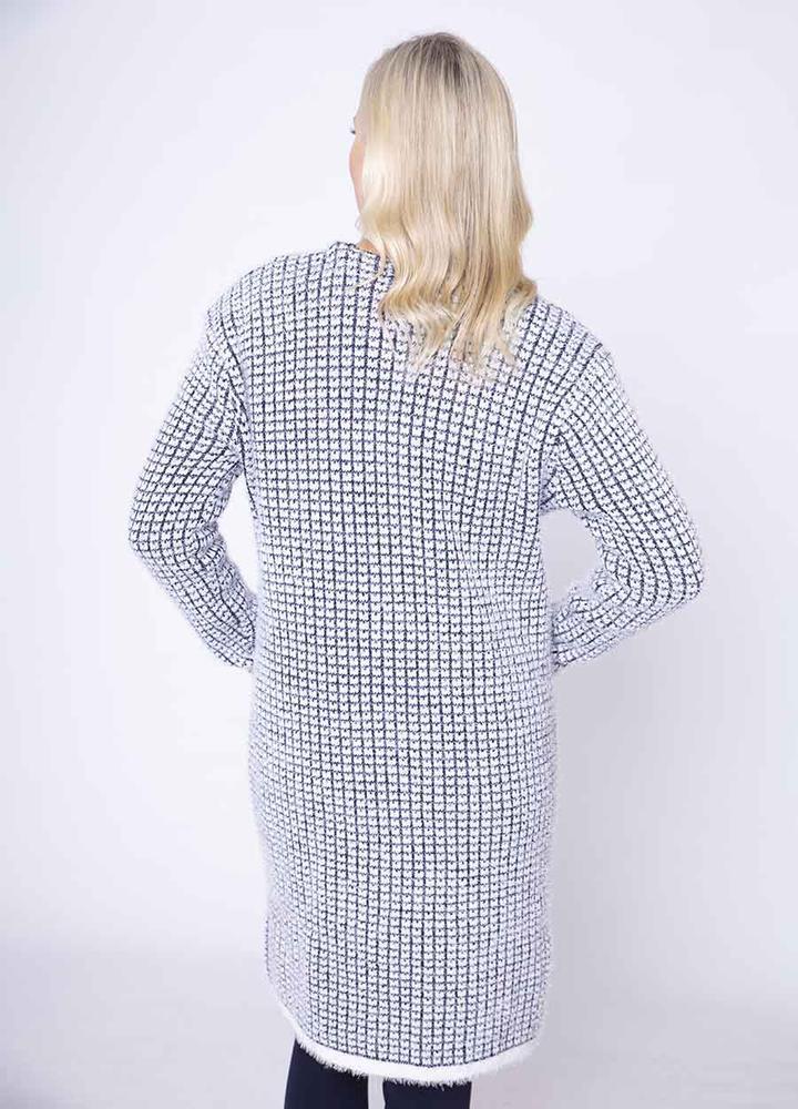 2 Pocket Mohair Cardi in Navy