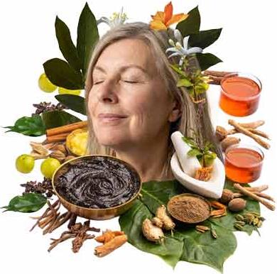 Abstract women in ayurveda
