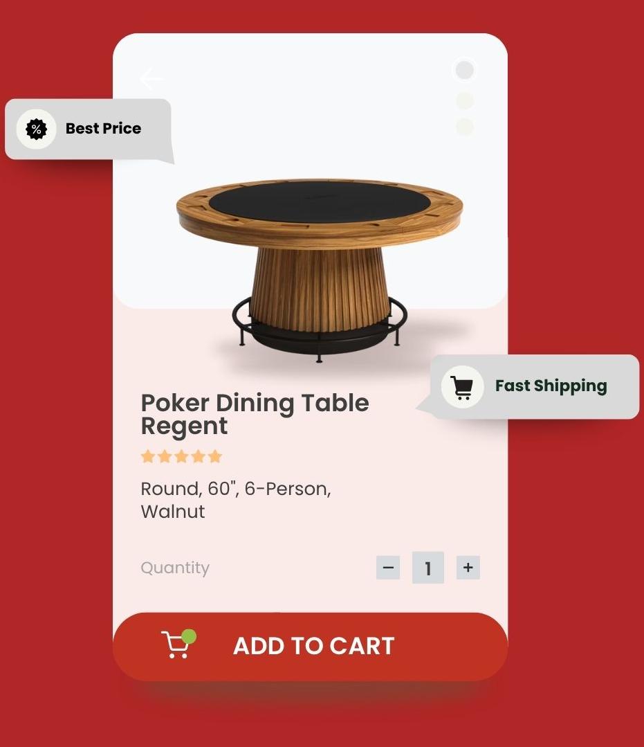 60-Inch Round Poker Table