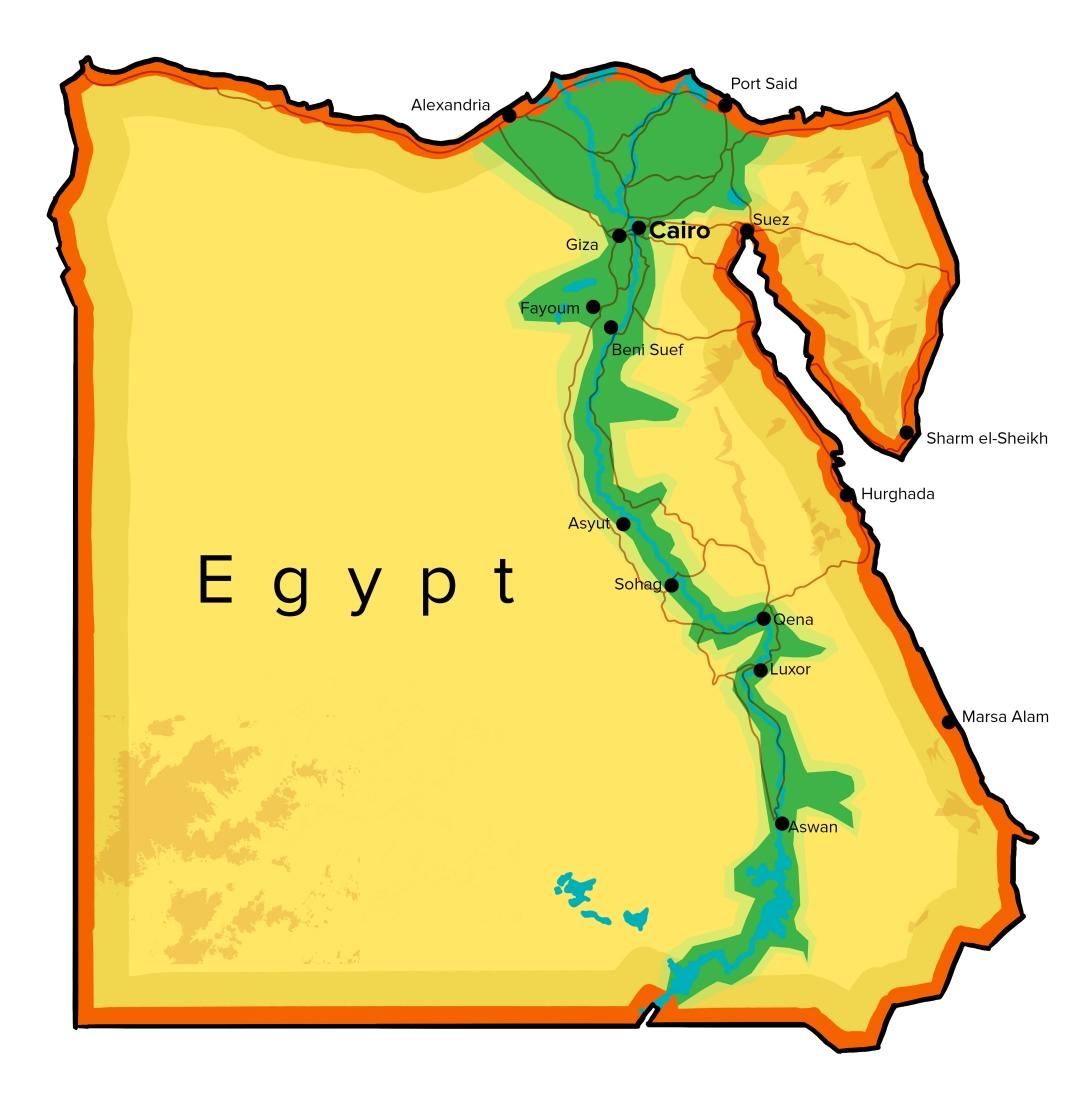 map of egypt