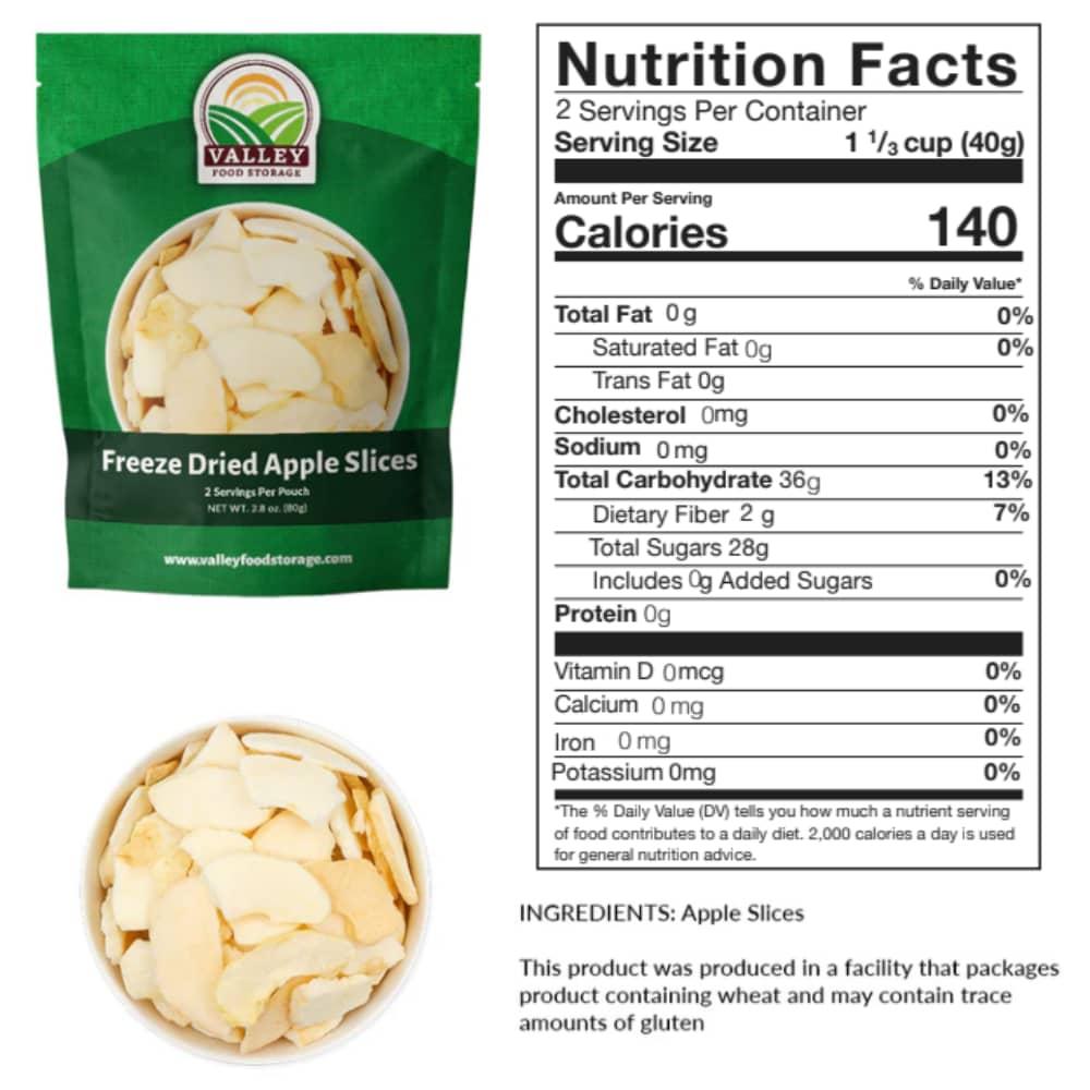 Freeze Dried Apple Slices Nutrition Facts